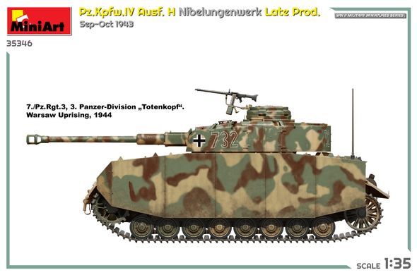 Збірна модель 1/35 танк Pz.Kpfw.IV Ausf. H Nibelungenwerk Late Prod MiniArt 35346
