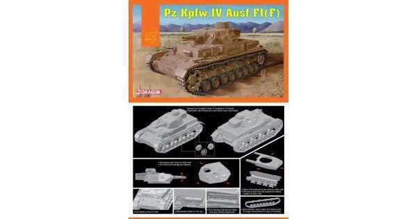 Сборная модель PZ.Kpfw.IV Ausf.F1 Dragon 7560 1/72