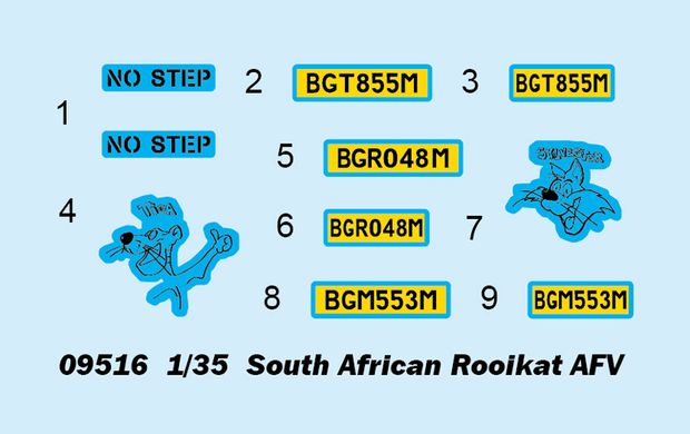 Сборная модель 1/35 южноафриканская колесная бронемашина Rooikat AFV Trumpeter 09516