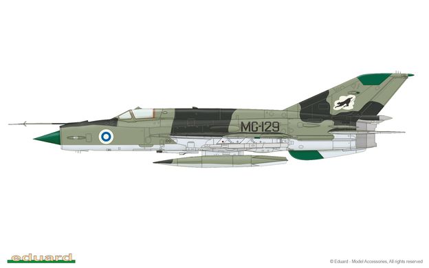 Prefab model 1/48 aircraft Mikoyan-Gurevich MiG-21BIS ProfiPack Eduard 8232