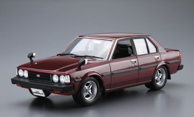 Збірна модель автомобілю Toyota Corolla E71/70 GT/DX 79 Aoshima 06129, 1/24