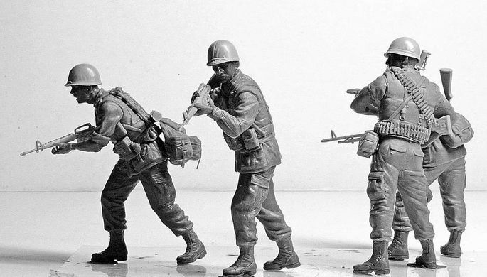 Figures 1:35 jungle patrol, Vietnam War MASTER BOX 3595