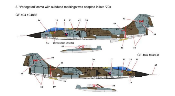 Сборная модель 1/48 самолет CF-104 Starfighter Kinetic 48127