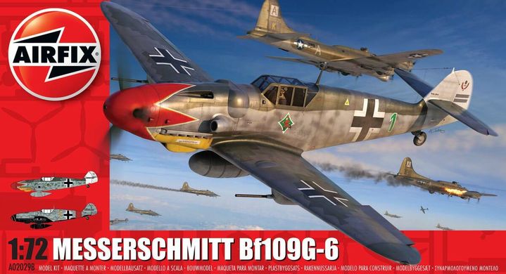 Сборная модель 1/72 самолет Messerschmitt Bf109G-6 Airfix A02029B