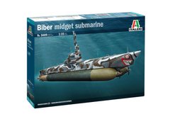 Збірна модель 1/35 Малий підводний човен Biber Italeri 5609