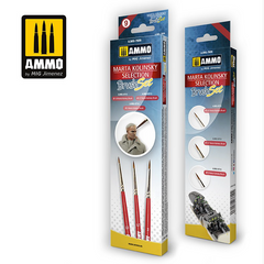 A set of high-precision brushes (Marta Kolinsky Selection Brush Set) Ammo Mig 7609