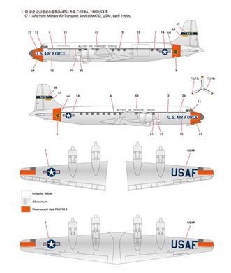 Збірна модель 1:144 літак Douglas C-118 Liftmaster Academy 12634