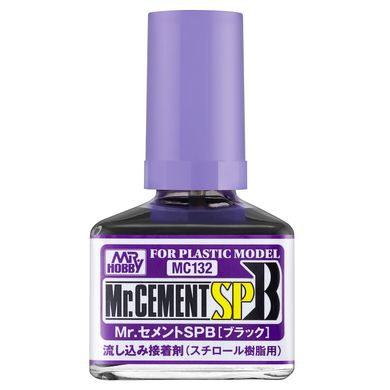 Черный супержидкий клей Mr. Cement SP Black (40 ml) MC132 Mr.Hobby MC132