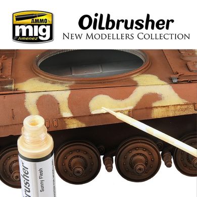 Олійна фарба з вбудованим пензлем-аплікатором OILBRUSHER Космічний фіолетовий Ammo Mig 3526
