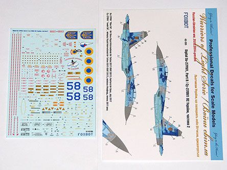 Decal 1/48 Su-27PM-1 Air Force of Ukraine, digital camouflage, part 2 Foxbot 48-085, In stock