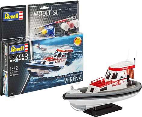 Стартовий набір 1/72 для моделізму катера Model Set Search & Rescue Daughter-Boat Revell 65228