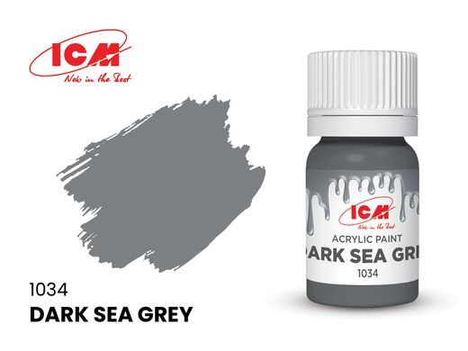 Акрилова фарба Темно-морський сірий (Dark Sea Grey) ICM 1034