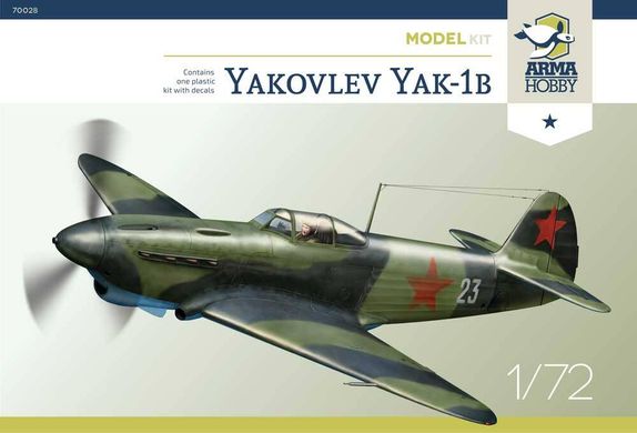 Збірна модель 1/72 гвинтовий літак Yakovlev Yak-1b Arma Hobby 70028