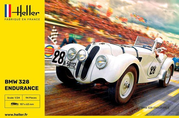 Сборная модель 1:24 гоночный ретро автомобиль BMW 328 Heller 80782