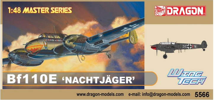 Збірна модель Нічний винищувач BF110 E Nachtjager Dragon 5566