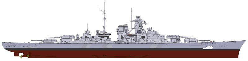 Сборная модель корабля Bismarck World of Warships Italeri 46501