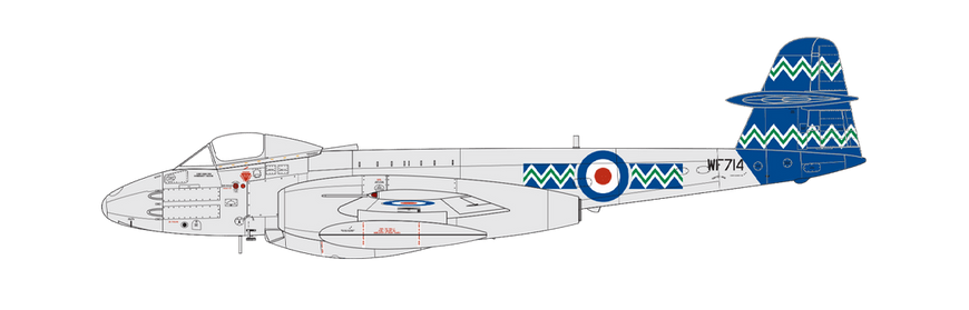 Збірна модель 1/72 літак Gloster Meteor F.8 Airfix A04064