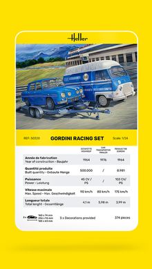 Збірні моделі 1/24 набір для перегонів Gordini Racing Set Heller 50328