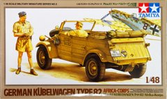 Збірна модель 1/48 німецький автомобіль Kuebelwagen Type 82 (Africa) Tamiya 32503