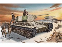 ¶Zbirna modelʹ 1/35 radyansʹkyy vazhkyy lytyy bashtovyy tank KV-1 1942 KV-1 Trumpeter 00359 U zv'yazku z hostrotoyu viyny Kirovsʹkyy zavod (m. Kroyiv)
