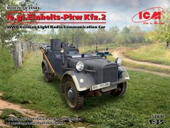 Prefab model 1/35 le.gl.Einheitz-Pkw Kfz.2, German radio communication car 2СВ ICM 3558