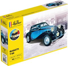 Prefab model 1/24 car Bugatti T.50 - Starter kit Heller 56706