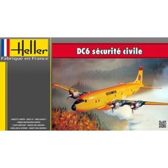 Сборная модель 1/72 винтовой самолет DC6 Securite Civile Heller 80330