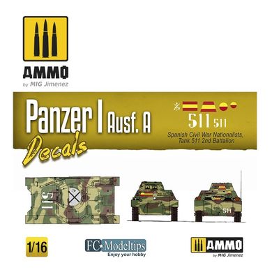 Декалі 1/16 Panzer I Ausf. A Decals Ammo Mig 8060, В наявності