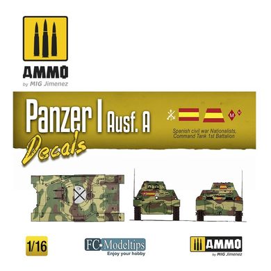 Decals 1/16 Panzer I Ausf. A Decals Ammo Mig 8060, In stock