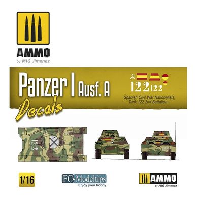 Decals 1/16 Panzer I Ausf. A Decals Ammo Mig 8060, In stock
