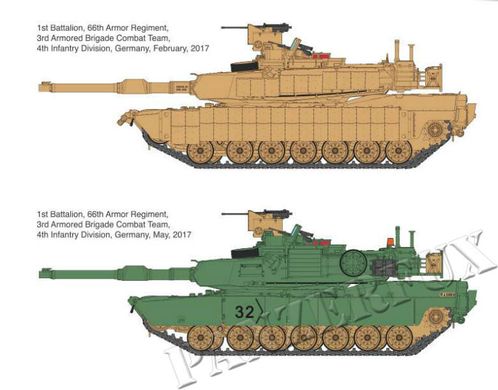 Збірна модель 1/35 танк U.S. Army M1A2 V2 Tusk II Academy 13504