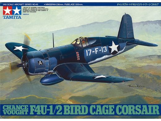 Сборная модель 1:48 Chance Vought F4U-1/2 Bird Cage Corsair Tamiya 61046
