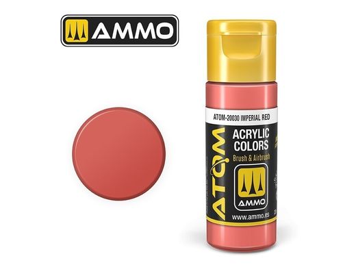 Acrylic paint ATOM Imperial Red Ammo Mig 20030