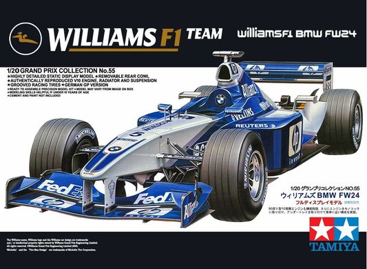 Збірна модель 1/20 гоночний болід 2002 Williams F1 BMW FW24 Tamiya 20055