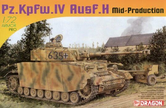 Assembled model 1/72 medium tank Pz.Kpfw. IV Ausf. H Dragon 7279