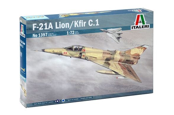 Сборная модель самолета F-21A Lion / Kfir C.1 Italeri 1397