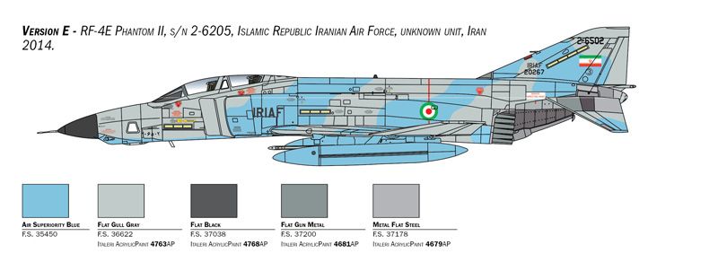 Сборная модель 1/48 самолет RF-4E Phantom II Italeri 2818