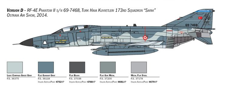 Italeri 2818 RF-4E Phantom II 1/48 assembled model