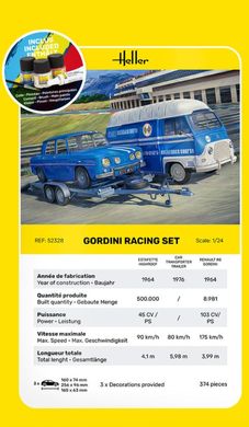 Стартовий набір 1/24 набір для перегонів Gordini Racing Set Heller 52328