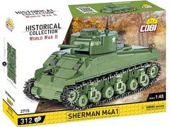 Навчальний конструктор танк Historical Collection World War II 2715 Sherman M4A1 COBI 2715