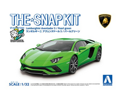 Сборная модель 1/32 автомобиль Snap Kit Lamborghini Aventador S/Pearl Green Aoshima 06348