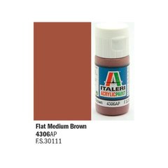 Акриловая краска средне коричневая матовая Flat Medium Brown 20ml Italeri 4306