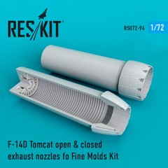 Scale Model F-14D Tomcat Open and Closed Exhaust Nozzles for Diecast Kit (1/72) Reski, In stock