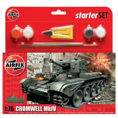 Стартовий набір збірної моделі танка Cromwell MkIV Starter set Airfix A55109 1:76