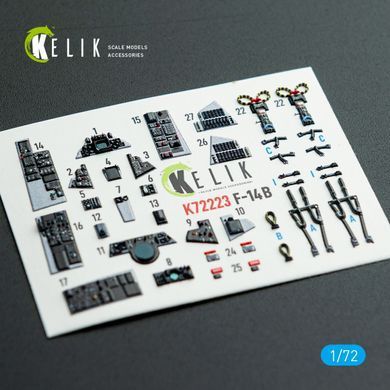 3D stickers 1:72 for F-14B Tomcat (Academy) Kelik K72223