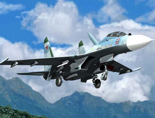 Сборная модель самолет 1/32 Su-27UB Flanker-C Trumpeter 02270