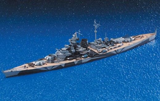 Збірна модель 1/700 корабель German Battleship Tirpitz Aoshima 04606