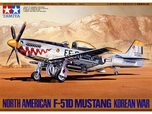 Сборная модель 1/48 Североамериканский F-51D Mustang Корейская война Tamiya 61044