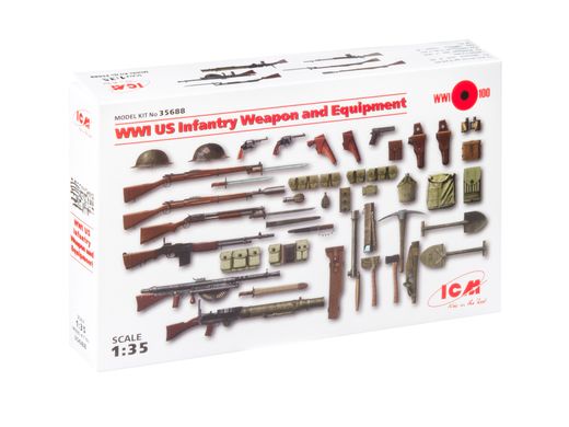 Kit 1/35 Weapons and Equipment of the US Infantry World War 1 ICM 35688
