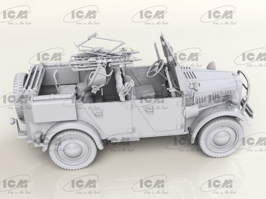 Assembled model 1/35 le.gl.Einheitz-Pkw Kfz.4, German light anti-aircraft vehicle IISV ICM 35584